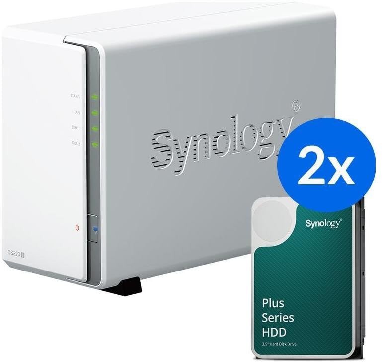 Serwer plików Synology DS223+ 2x HAT3300-2T (DS223J-4T-00-2) 1