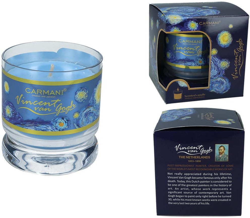 Świeczka w szkle - V. van Gogh, Gwiaździsta Noc, Boss (CARMANI) 1