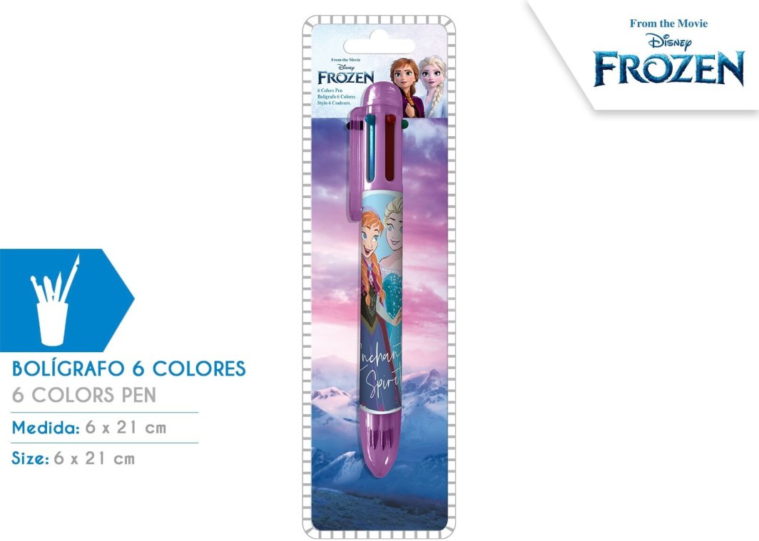 Długopis 6-kolorów Kraina Lodu Frozen FR50017 Kids Euroswan 1