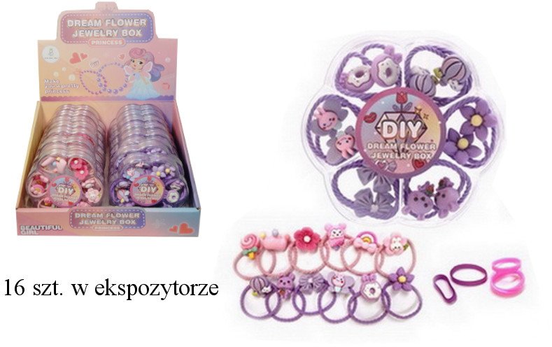 *****Biżuteria różowa i fioletowa G7599 00153