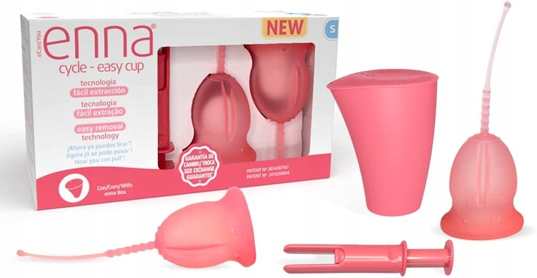 "Enna Cycle" menstruacinė taurelė S dydžio 2 vnt + aplikatorius 1