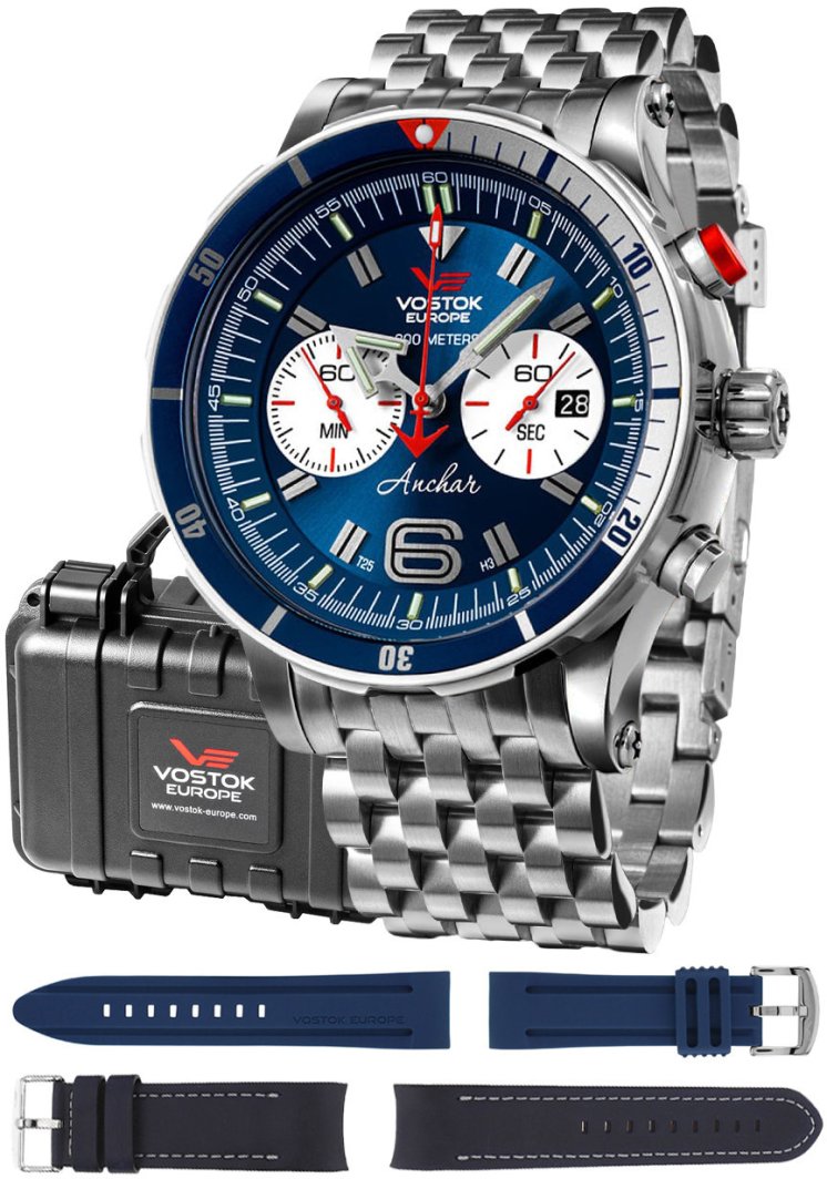 Zegarek męski Vostok Europe 6S21-510A583B srebrny
