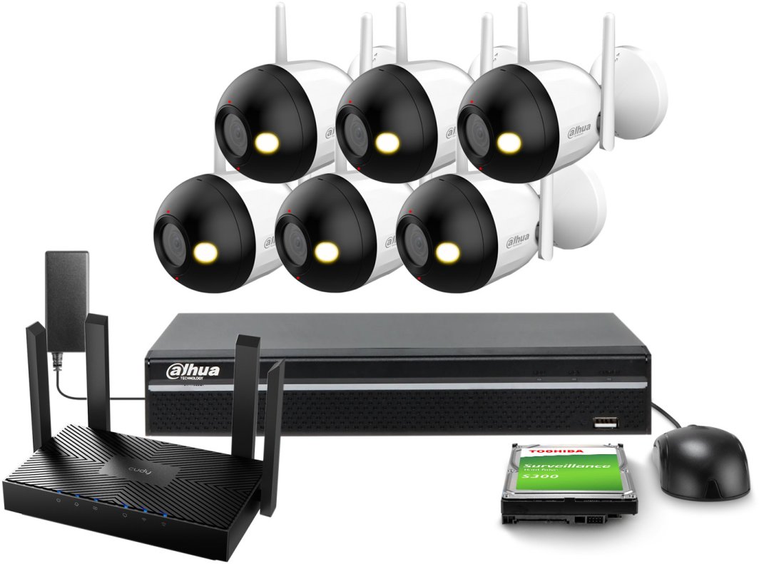 Zestaw do monitoringu Wi-Fi 6x F4C-PV 4Mpx IR 30m Dahua 1