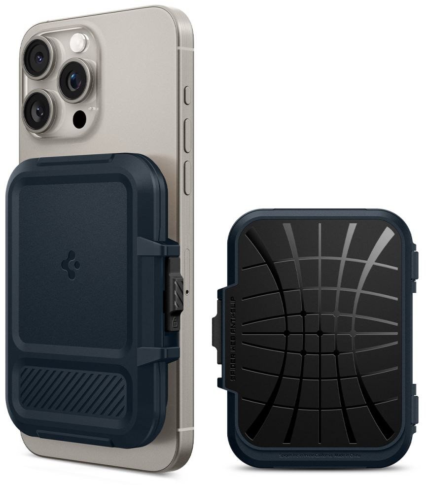 SPIGEN LOCK FIT MAGSAFE UNIVERSAL MAGNETIC CARD HOLDER METAL SLATE 1