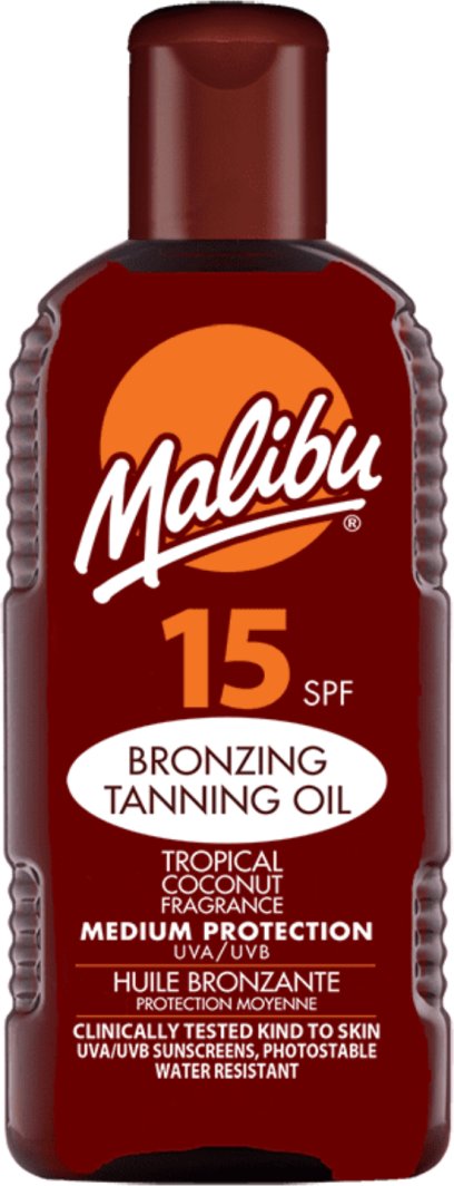 Malibu Tanning Oil Olejek Do Opalania SPF15 200ml 1