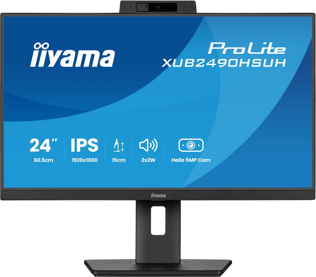 Monitor iiyama ProLite XUB2490HSUH-B2 Windows Hello WebCam 1