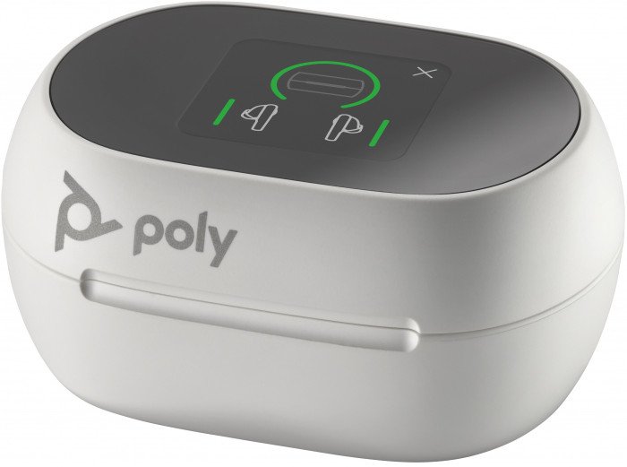 Poly Voyager Free 60+ UC White Touchscreen Charge Case for BT700 USB-C Adapter 1