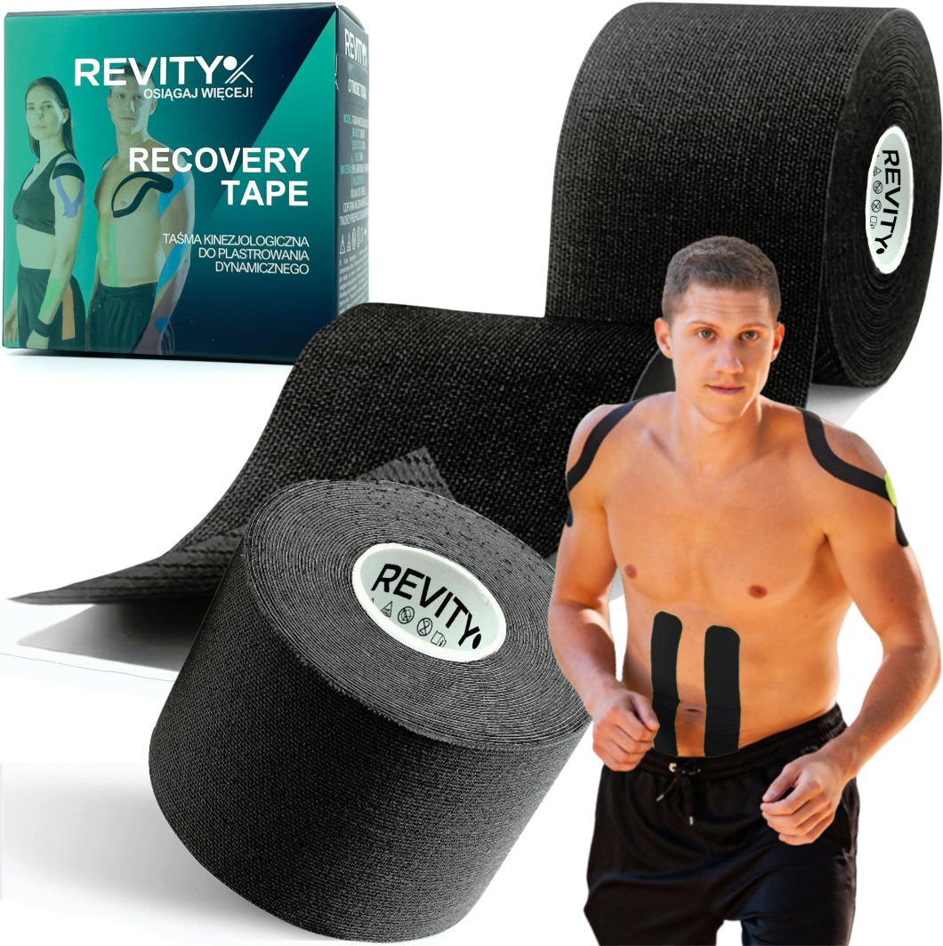 Taśma kinezjologiczna Revity kinesiology tape 5 cm x 5 m plastry medyczne 1 szt.