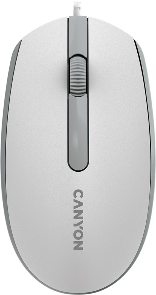 CANYON Mysz przewodowa M-10 Biało - Szara 1