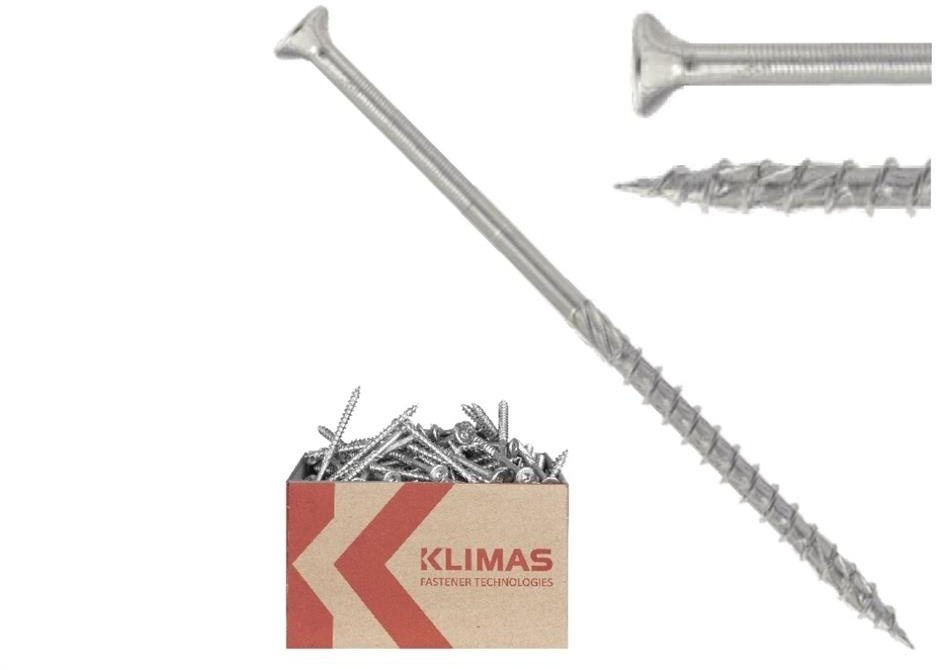 Wkręty ciesielskie z łbem stożkowym i gniazdem w białym ocynku TORX 5,0x50 MASTER 300szt. 1