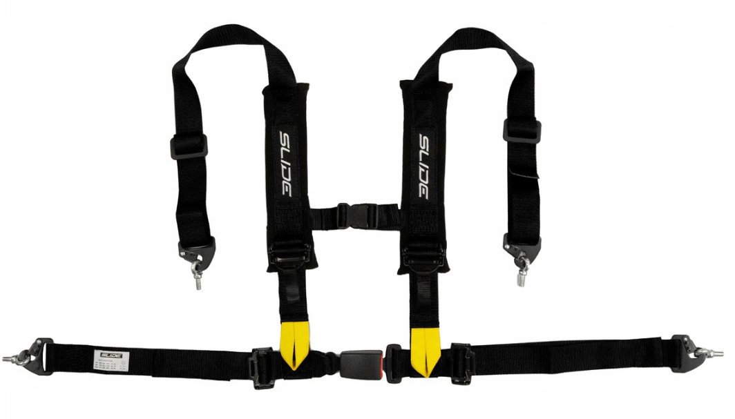 Pasy sportowe Slide V2 Czarne 4P 2" E4 1