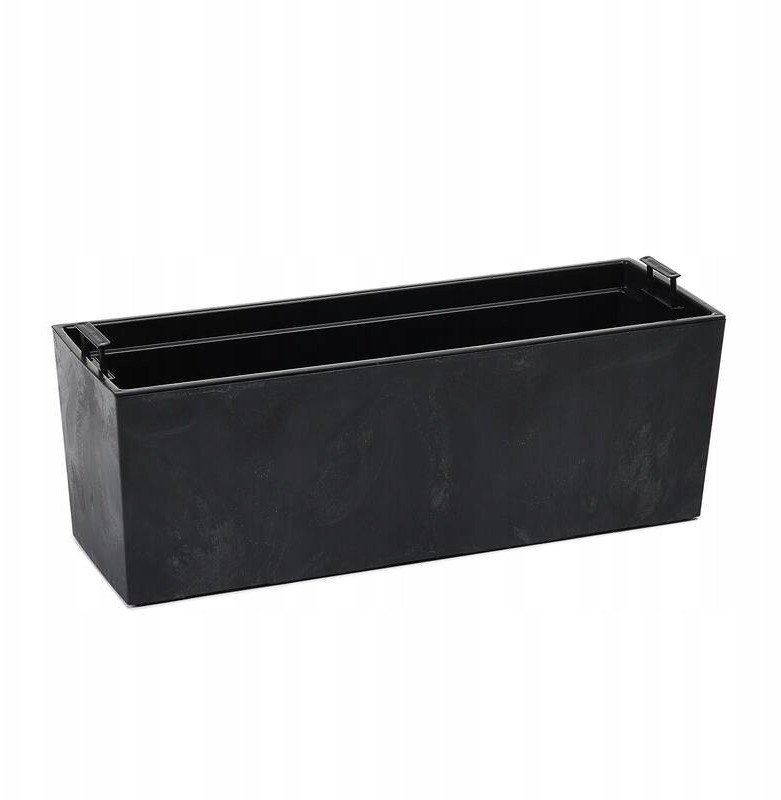 Kwietnik BEGONIA 190x560 ECO recycled - czarny beton LA556-71 Lamela 1