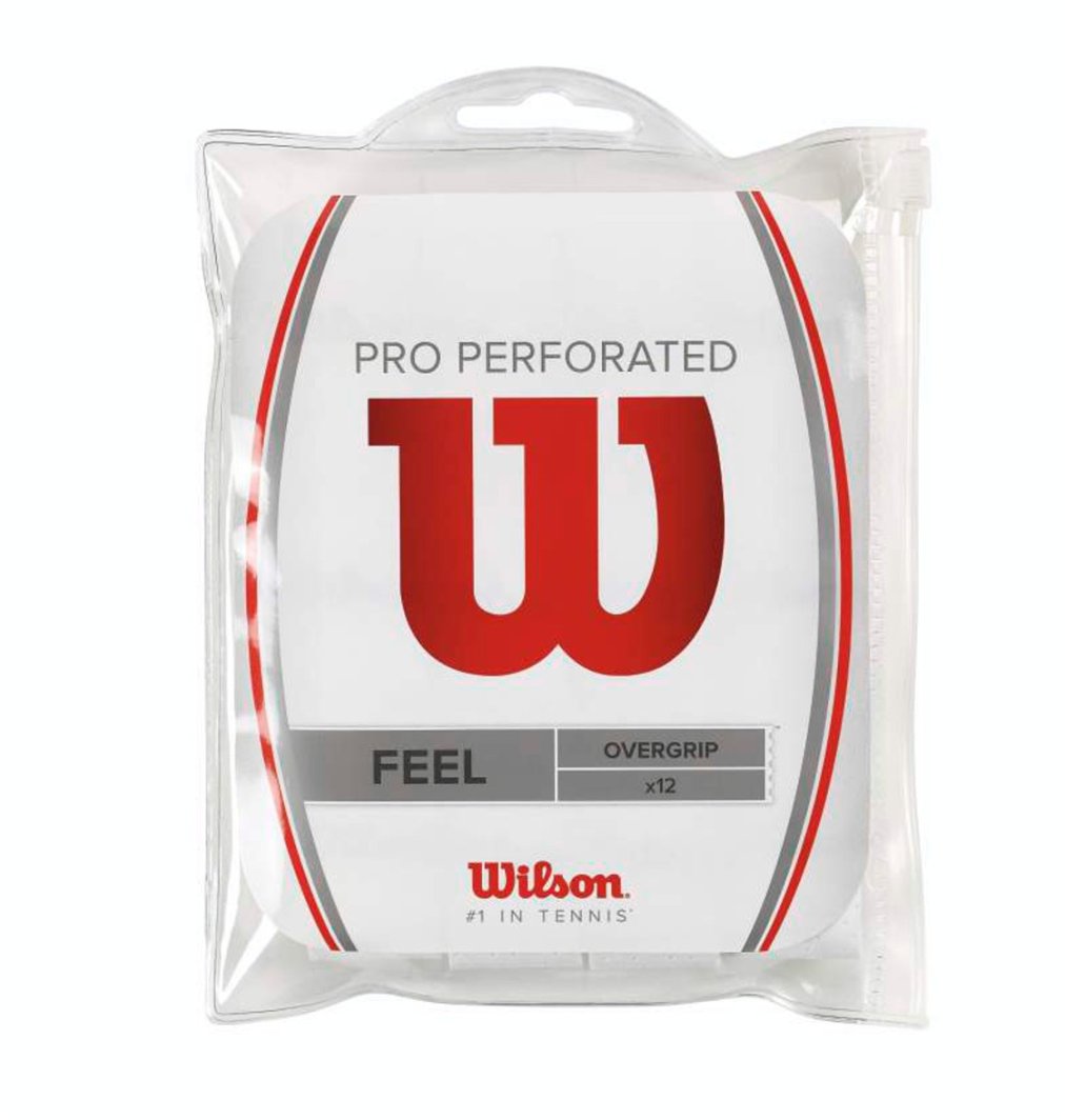 Wilson Pro Overgrip Perforated grip, white, 12 pcs. 1