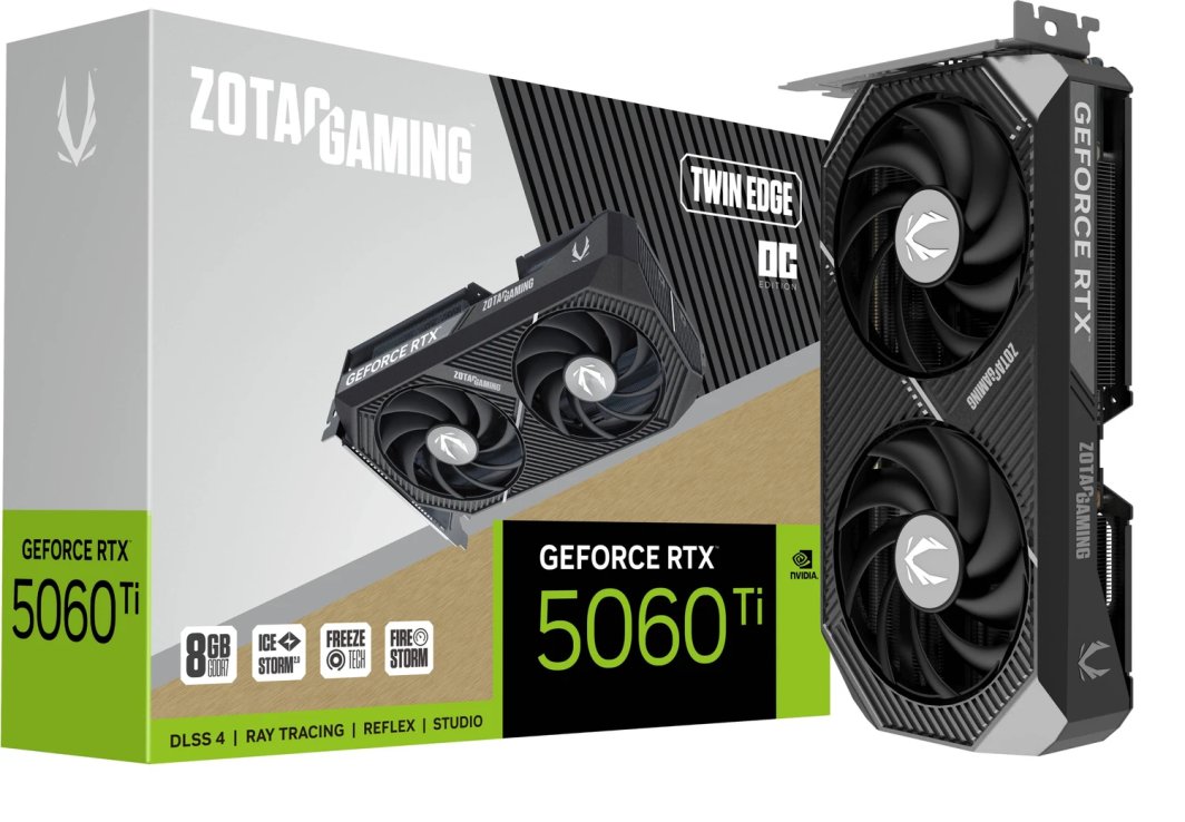 Karta graficzna Zotac GeForce RTX 5060 Ti Twin Edge OC 8GB GDDR7 DLSS4 (ZT-B50610H-10M) 1
