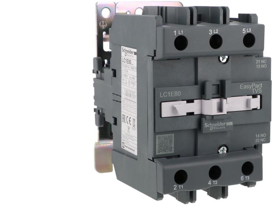 Stycznik mocy Easy TeSys Control AC-3, 80A, 3P (1NO 1NC), cewka 230V AC, 50/60Hz LC1E80P7 1