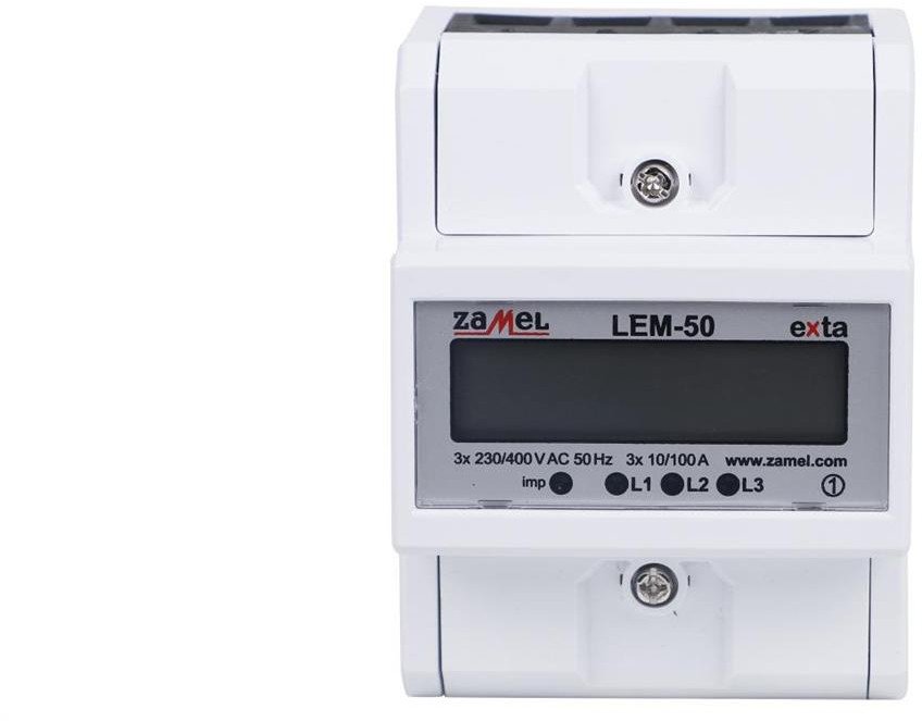 Licznik energii elektrycznej czynnej 3-fazowy cyfrowy 100A LEM-50 EXT10000322 1