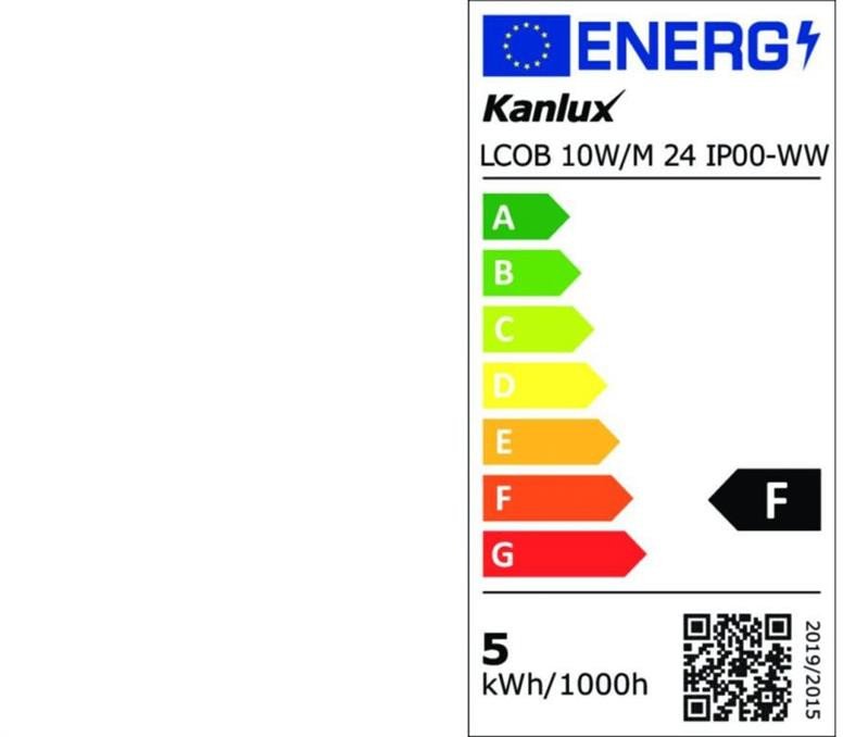 Taśma LED 24V LCOB 10W/M 24 IP00-WW 920lm/m 3000K Ra90 rolka 5mb 3 lata Gwarancji 33351 1