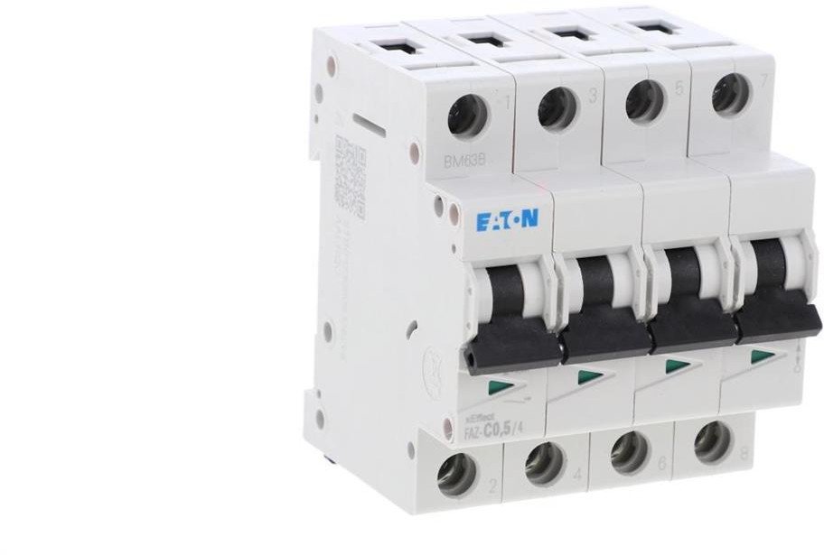 Wyłącznik nadprądowy 4P C 0,5A 15kA AC FAZ-C0,5/4 279044 1