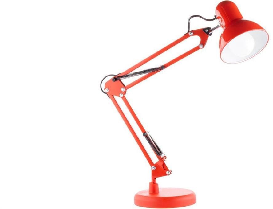 Lampka Biurkowa Kreślarska Stołowa E27 TOBI Czerwona Lumiled + uchwyt na blat 1