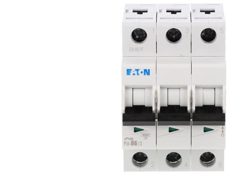 Wyłącznik nadprądowy 3P B 6A 6kA AC PL6-B6/3 286586 1