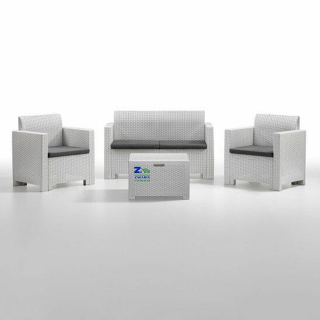 Garden furniture set Set Nebraska 3 white 8003723090688 1