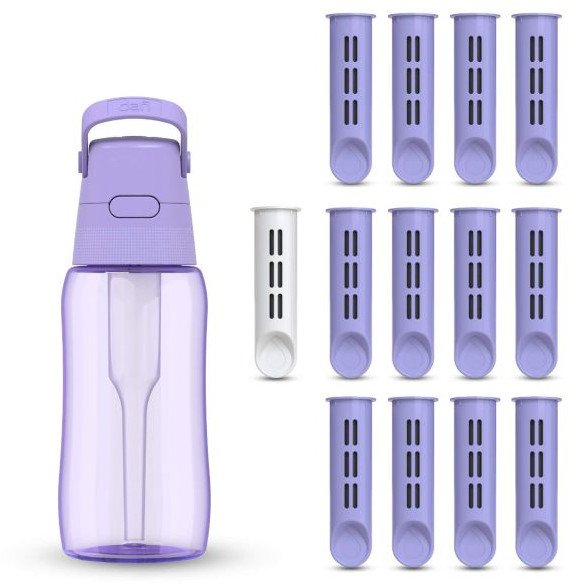 Butelka Filtrująca Dafi SOLID 0,5 Zbiornik Zakrętka Lavender 13 Filtrów 1