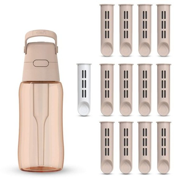 Butelka Filtrująca Dafi SOLID 0,5 Zbiornik Zakrętka Cappuccino 13 Filtrów 1