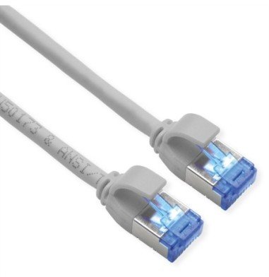ROLINE S/FTP Patch Cord Cat.6A / Class EA, LSOH, Slim PoE, szary, 2 m 1