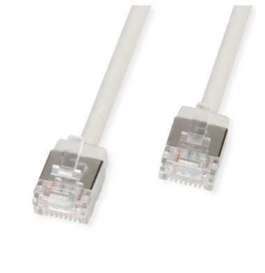 ROLINE U/FTP Data Center Patch Cord Cat.6A (Class EA), LSOH, Slim, Ultra Short Connector, szary, 0,5 m