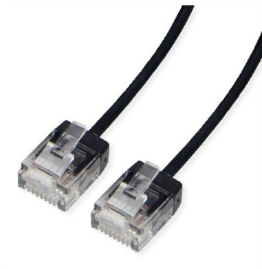 ROLINE UTP Data Center Patch Cord Cat.6A (Class EA), LSOH, Slim, Ultra Short Connector, czarny, 2 m