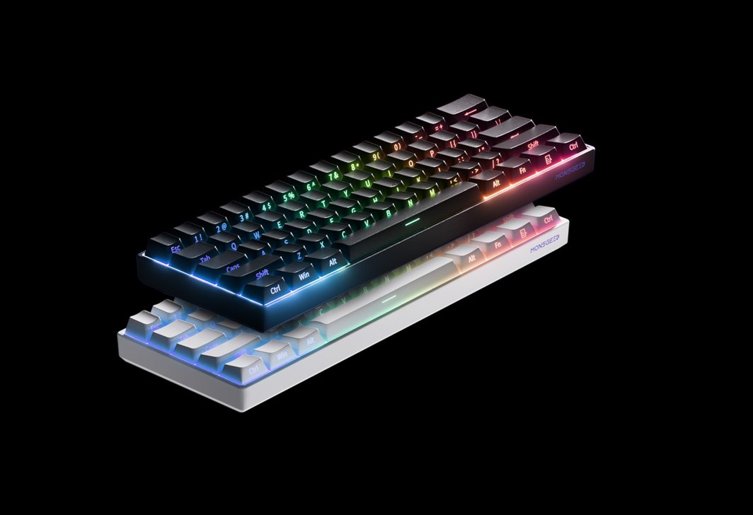 akko❗️ Akko Akko MonsGeek FUN60 Pro Gaming-Tastatur, RGB, Glare