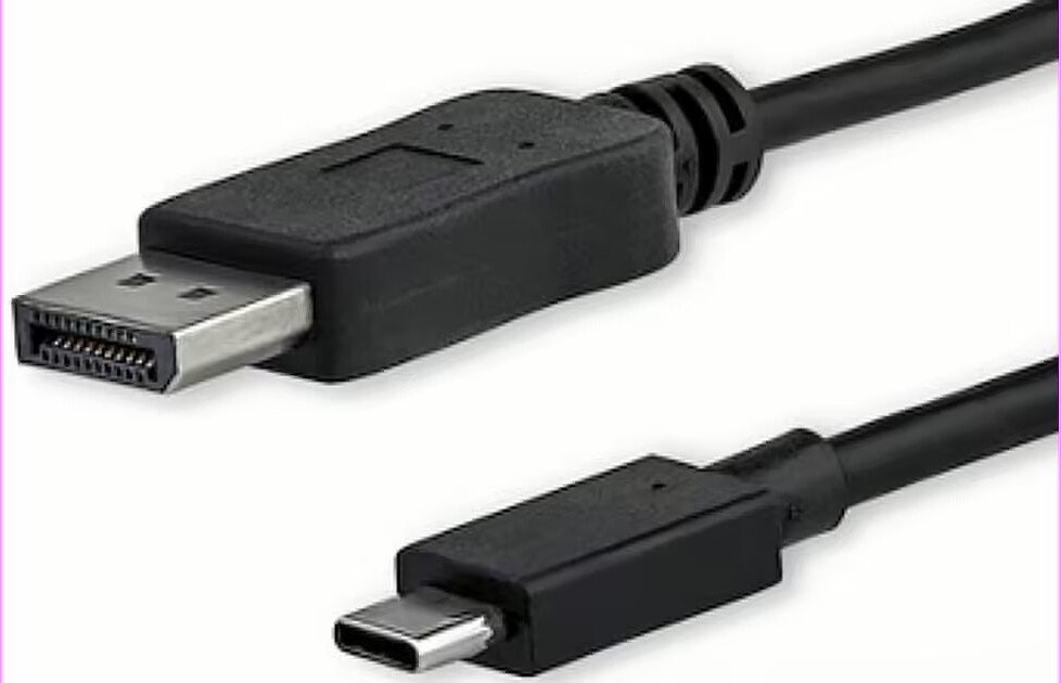 Kabelis Brackton DisplayPort Male - USB Type-C Male 1m 4K 1