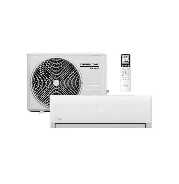 Pakiet: komplet klimatyzacji ściennej typu monosplit SAGA TVK-S25 moc 2,5 kW/9 BTU (jednostka zewnętrzna i wewnętrzna) 1