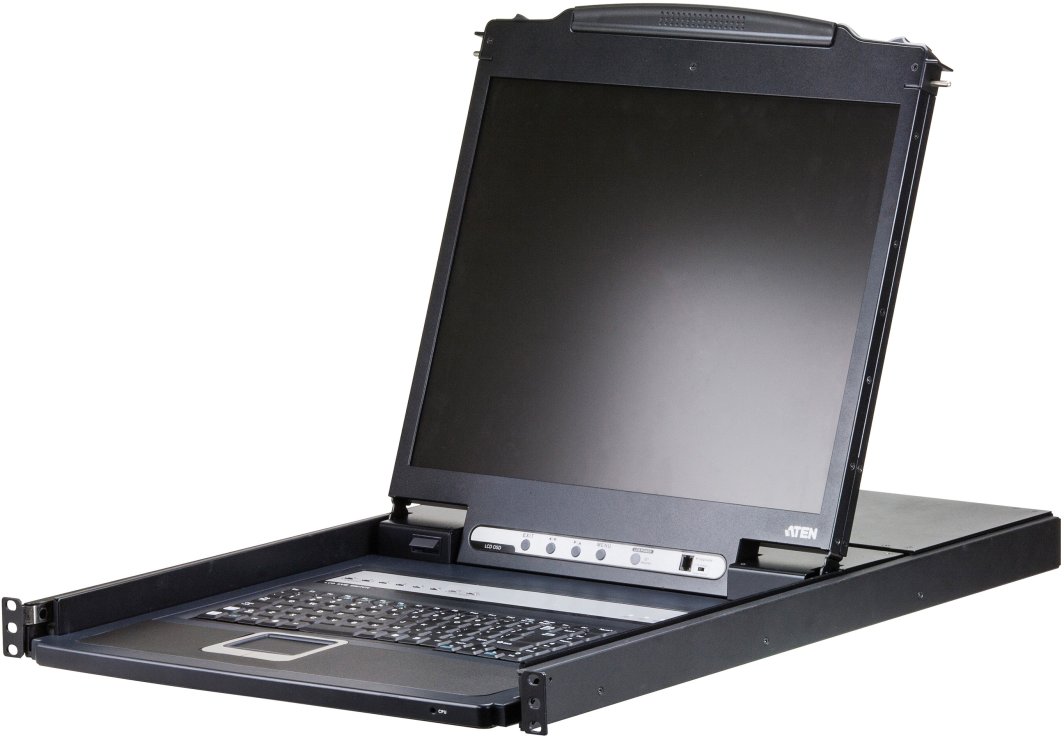 Przełącznik KVM ATEN CL1308N, 48 cm TFT, VGA, PS/2-USB, 8 portów, układ UK 1