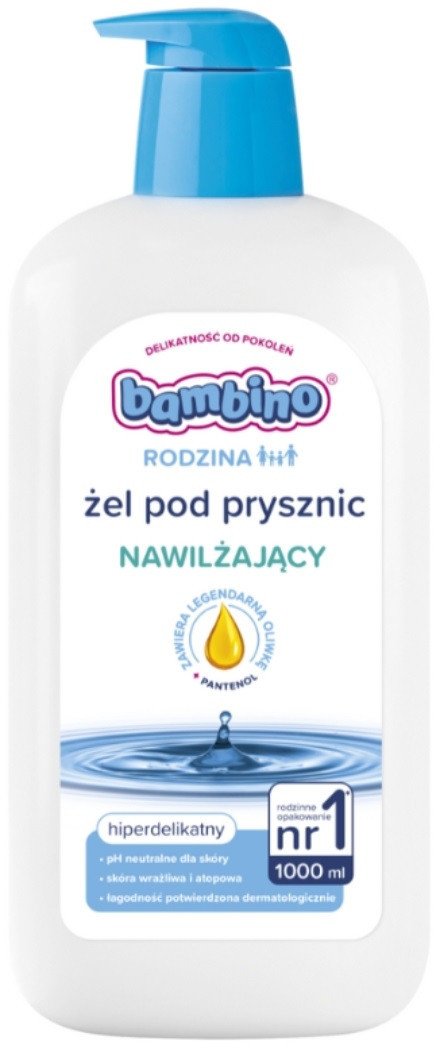 Bambino Rodzina nawilżający żel pod prysznic hiperdelikatny 1000ml 1