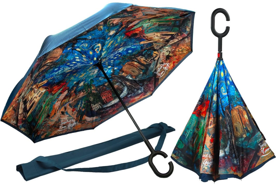 Parasol odwrotnie otwierany - inspirowany malarstwem V. Van Gogh (CARMANI) 1
