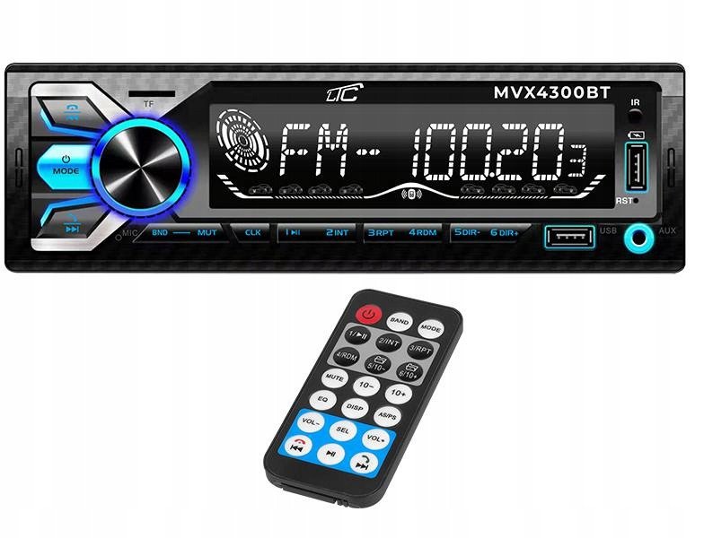 Radio samochodowe LTC MVX4300 Bluetooth AUX SD USB + pilot 1