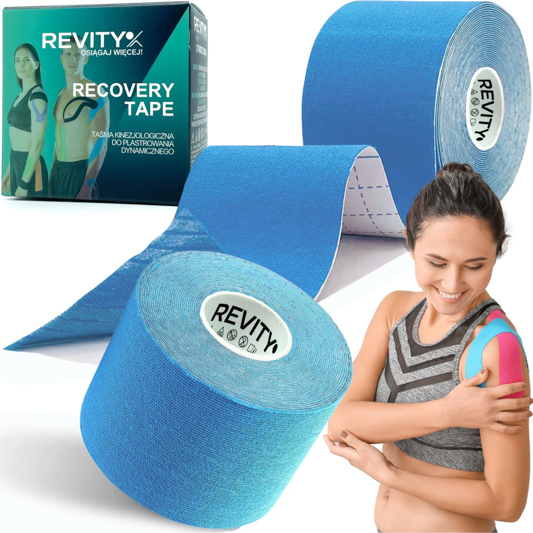 Taśma kinezjologiczna Revity kinesiology tape 5 cm x 5 m plastry medyczne 1 szt. 1