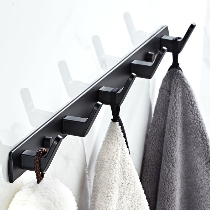 WIESZAK ŁAZIENKOWY Szatnia METAL Ręczniki CZARNY 1