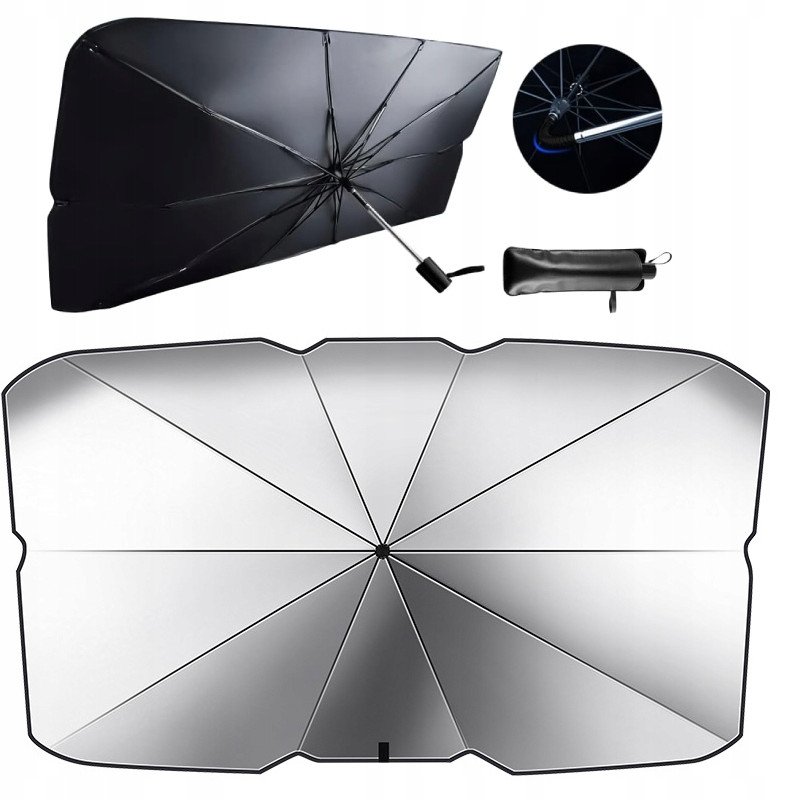 ROLETA DO SAMOCHODU Parasol PRZECIWSŁONECZNY na PRZEDNIĄ SZYBĘ Auta 79x140 1