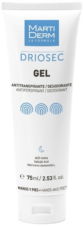 Martiderm Driosec Gel żel antyperspiracyjny do rąk i stóp 75ml 1