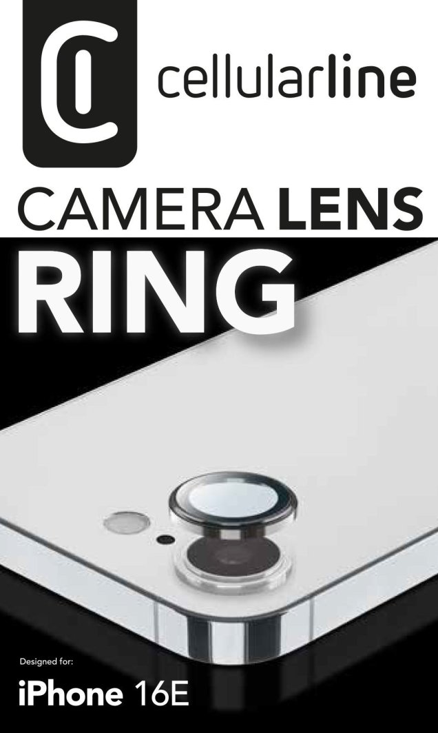 Cellularline Camera Lens Protection Ring fr iPhone 16e Clear 1