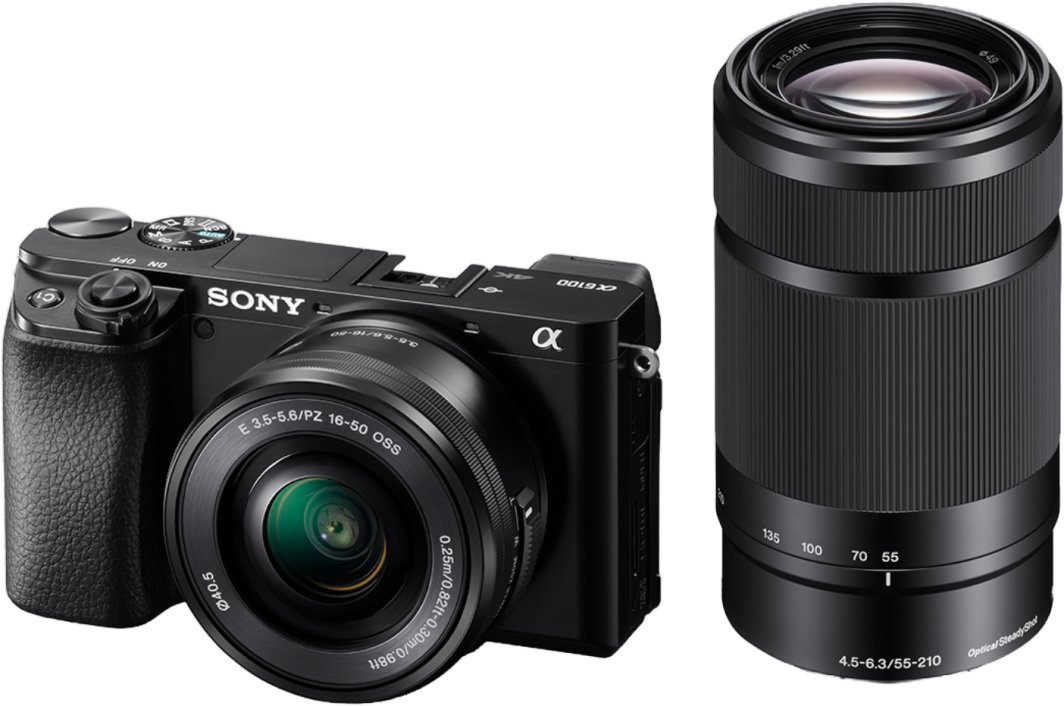 Aparat Sony A6100 + 16-50mm f/3.5-5.6 + 55-210mm f/4.5-6.3 (ILCE6100AXB.CEC) 1