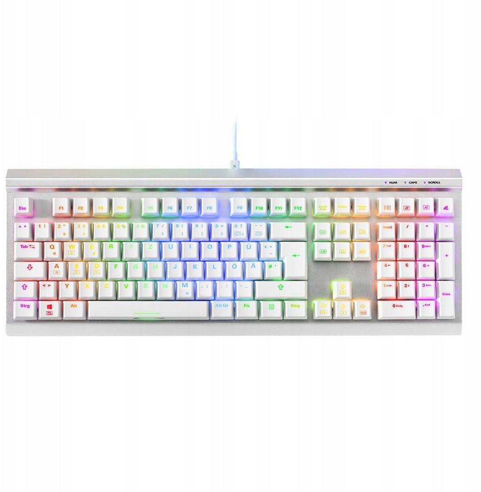 Sharkoon Gaming Tastatur Skiller SGK40   weiß             DE 1