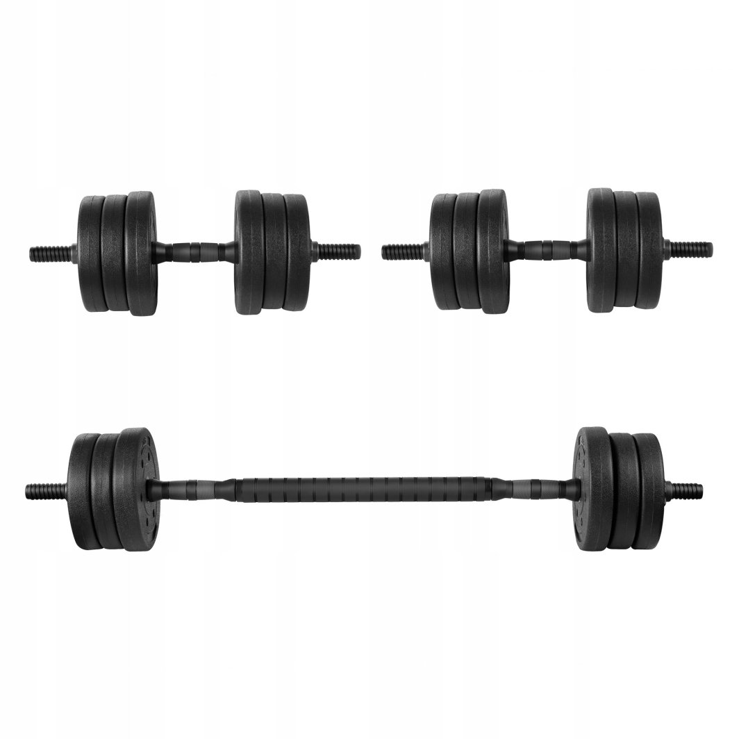 Spokey Hantle Pondus bitumiczne 2 x 10 kg Czarne 1