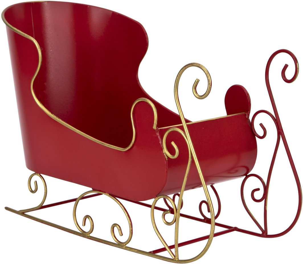 Ozdoba świąteczna Sanie Mikołaja duże czerwone 7633 1