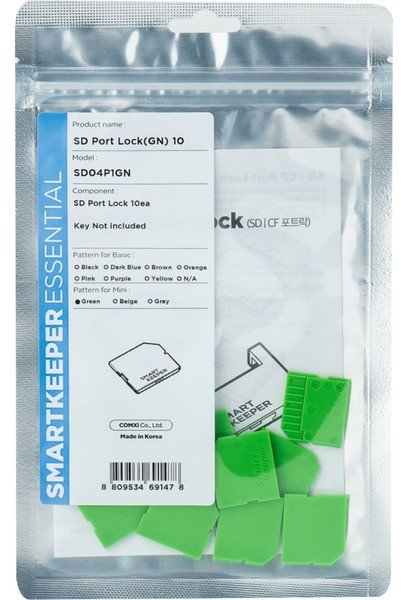 SmartKeeper MSD04P1GN 10 x Micro SD Port Blockers without Lock Key Mini Green SLSART-0323 SLSART0323 (SLSART-0323) 1