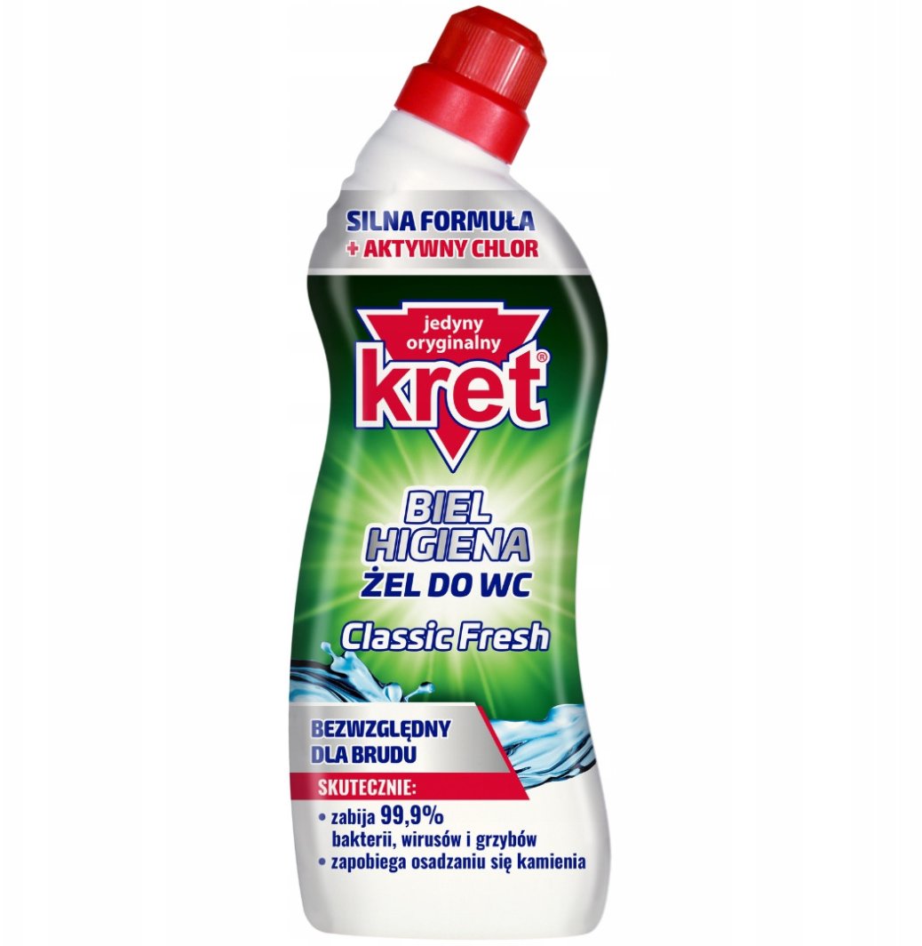 ŻEL DO WC KRET AKTYWNY CHLOR CLASSIC BIEL 750ML 1