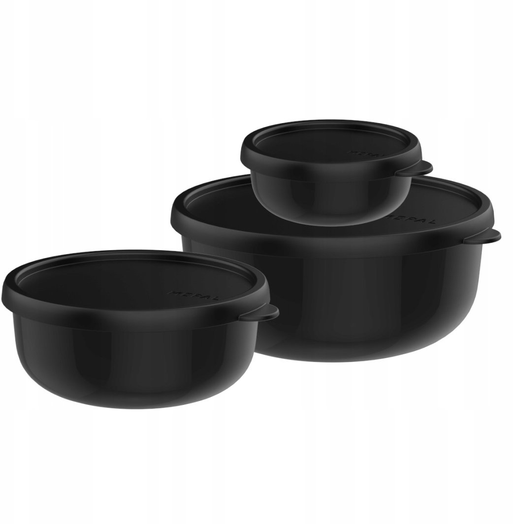 ZESTAW 3 POJEMNIKÓW LUMINA 2.0 250ML + 750ML +1500ML NORDIC BLACK 1