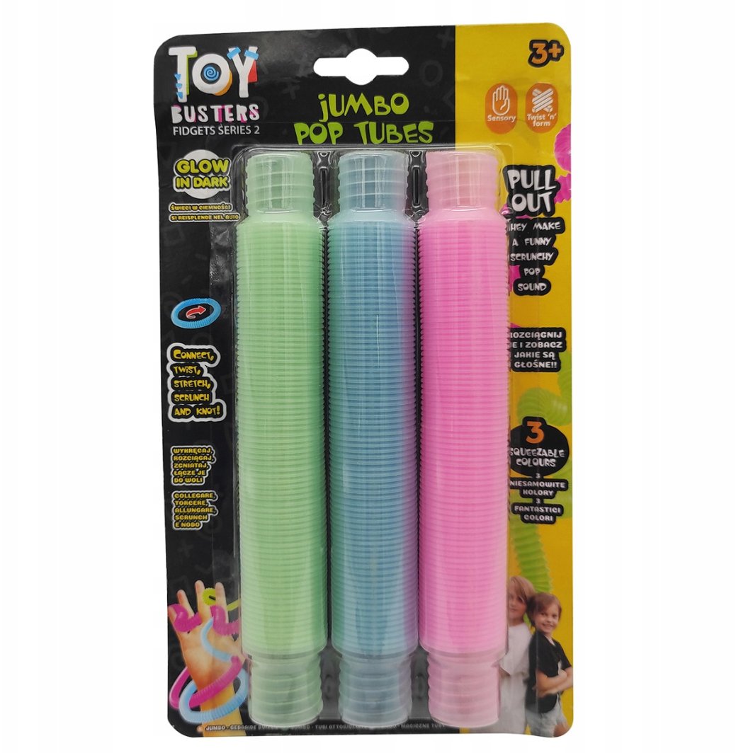 PROMO Toy Buster 3-pack tuby Jumbo GLOW IN DARK R65-4935 p4 mix cena za 1 szt 1